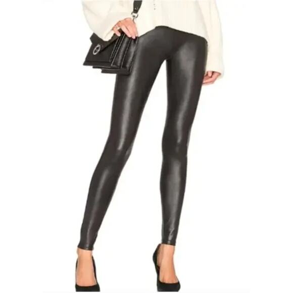 NEW Spanx Faux Leather Leggings Women's Black Size 1X - Picture 1 of 5
